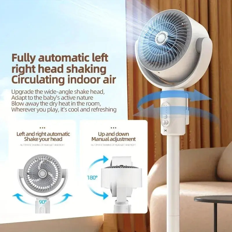 3-In-1 Portable Movable Air Circulation Fan Detachable Adjustable Small Fan  None