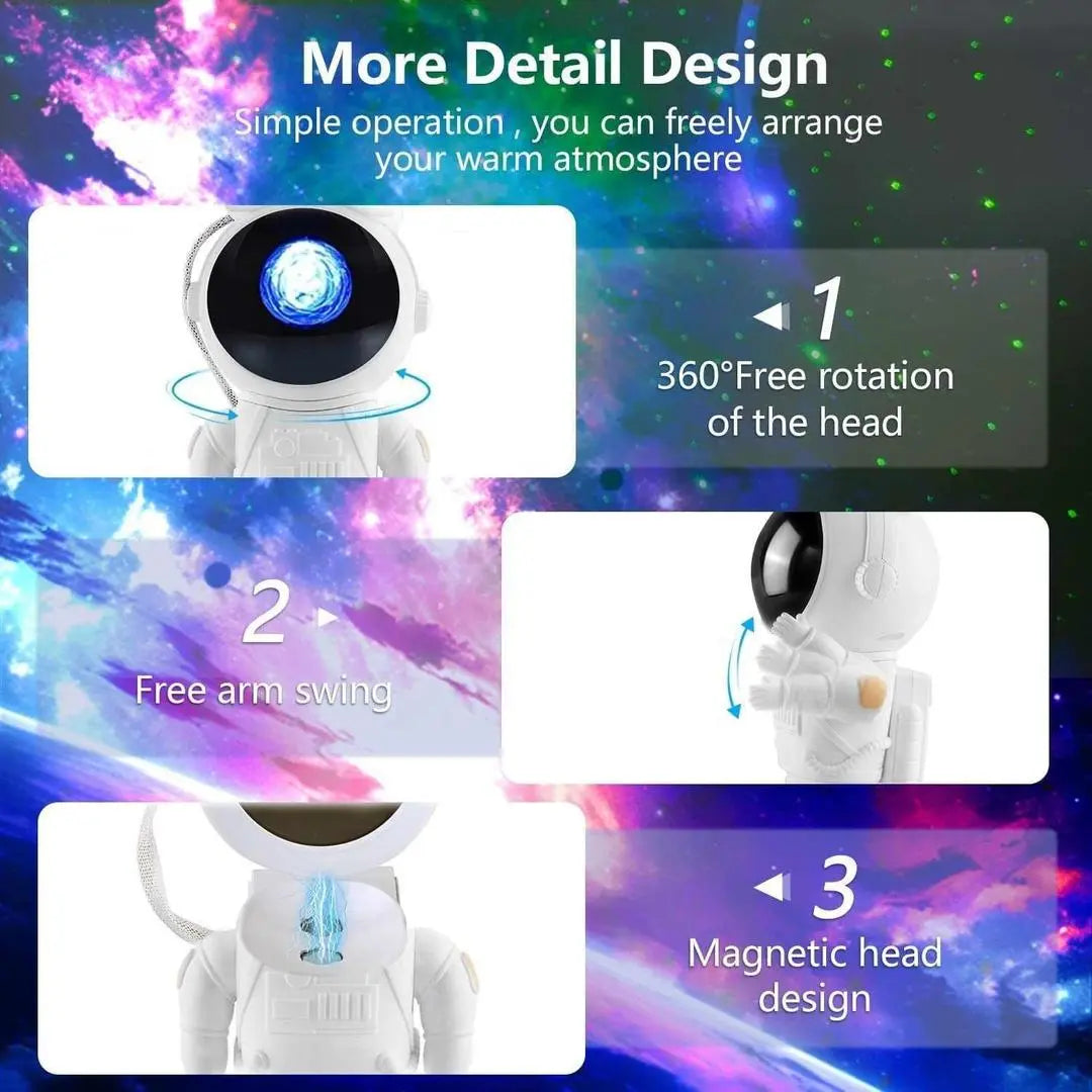 Astronaut Star Galaxy Projector Space Night Light None