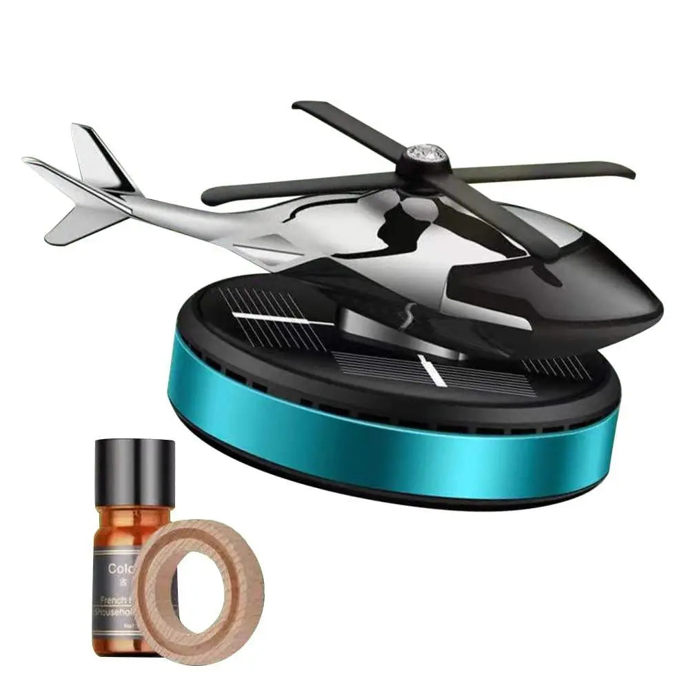 Solar-Powered Rotating Helicopter Car Dashboard Diffuser None