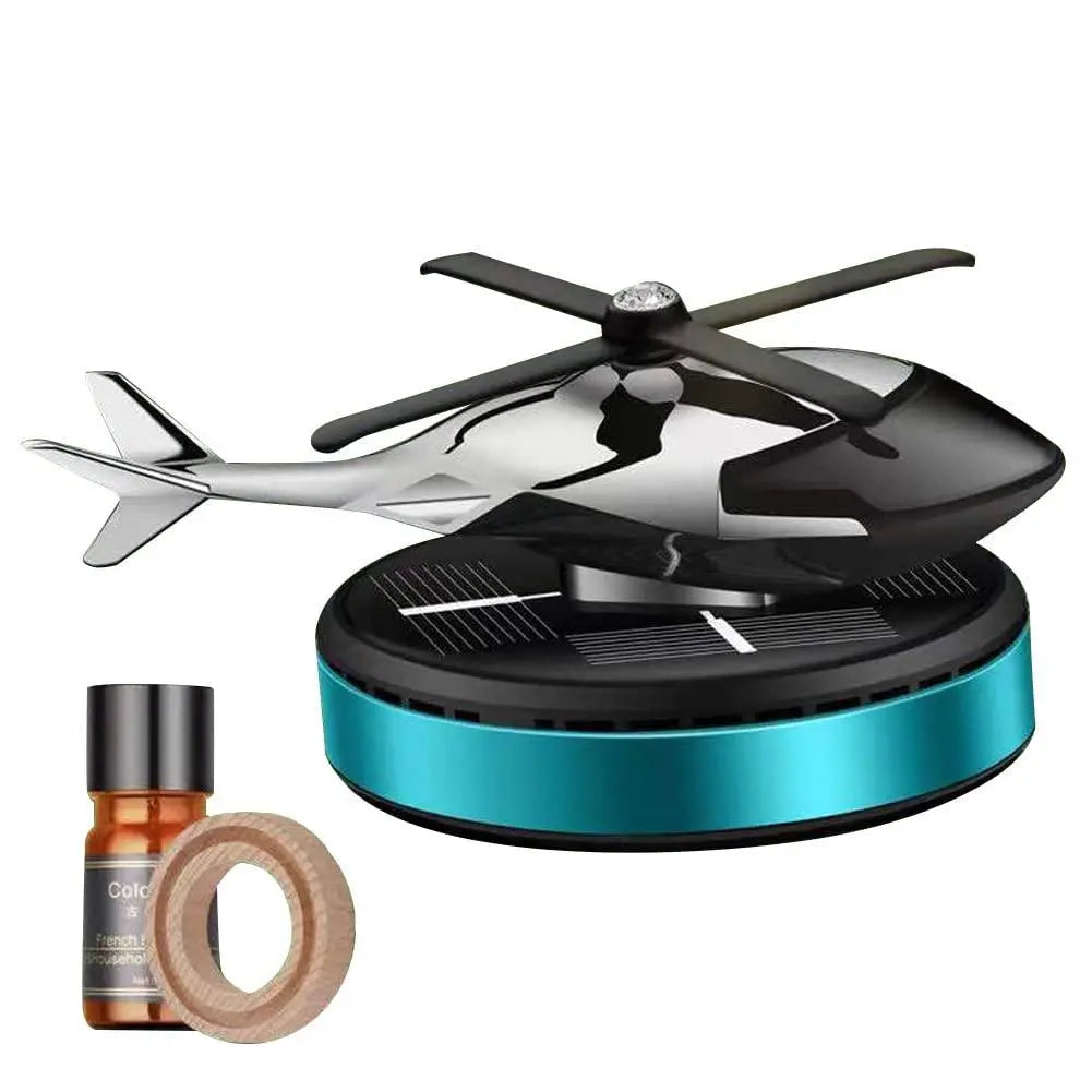 Solar-Powered Rotating Helicopter Car Dashboard Diffuser None