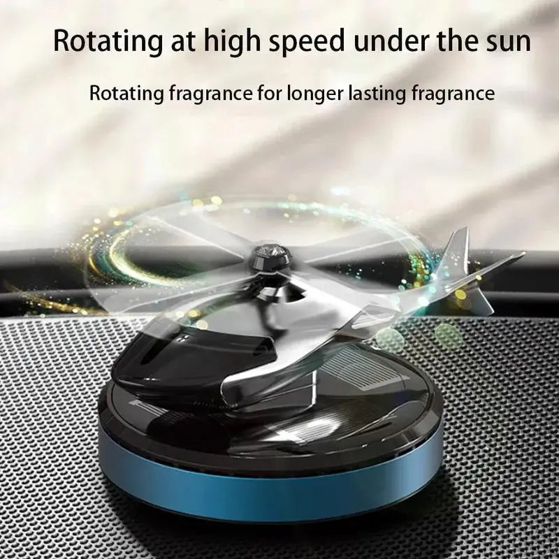 Solar-Powered Rotating Helicopter Car Dashboard Diffuser None