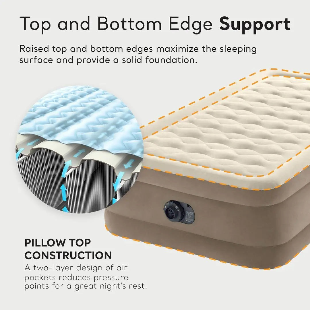 Ultra Plush Air Mattress with Built-In Electric Pump None