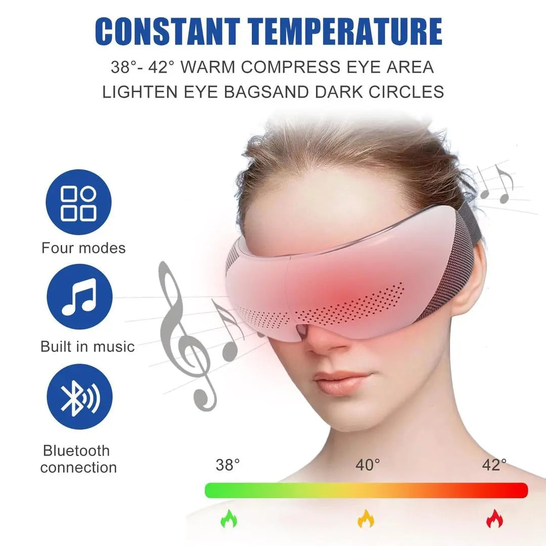 Eye Massager with Heat, Vibration – Relax and Rejuvenate None