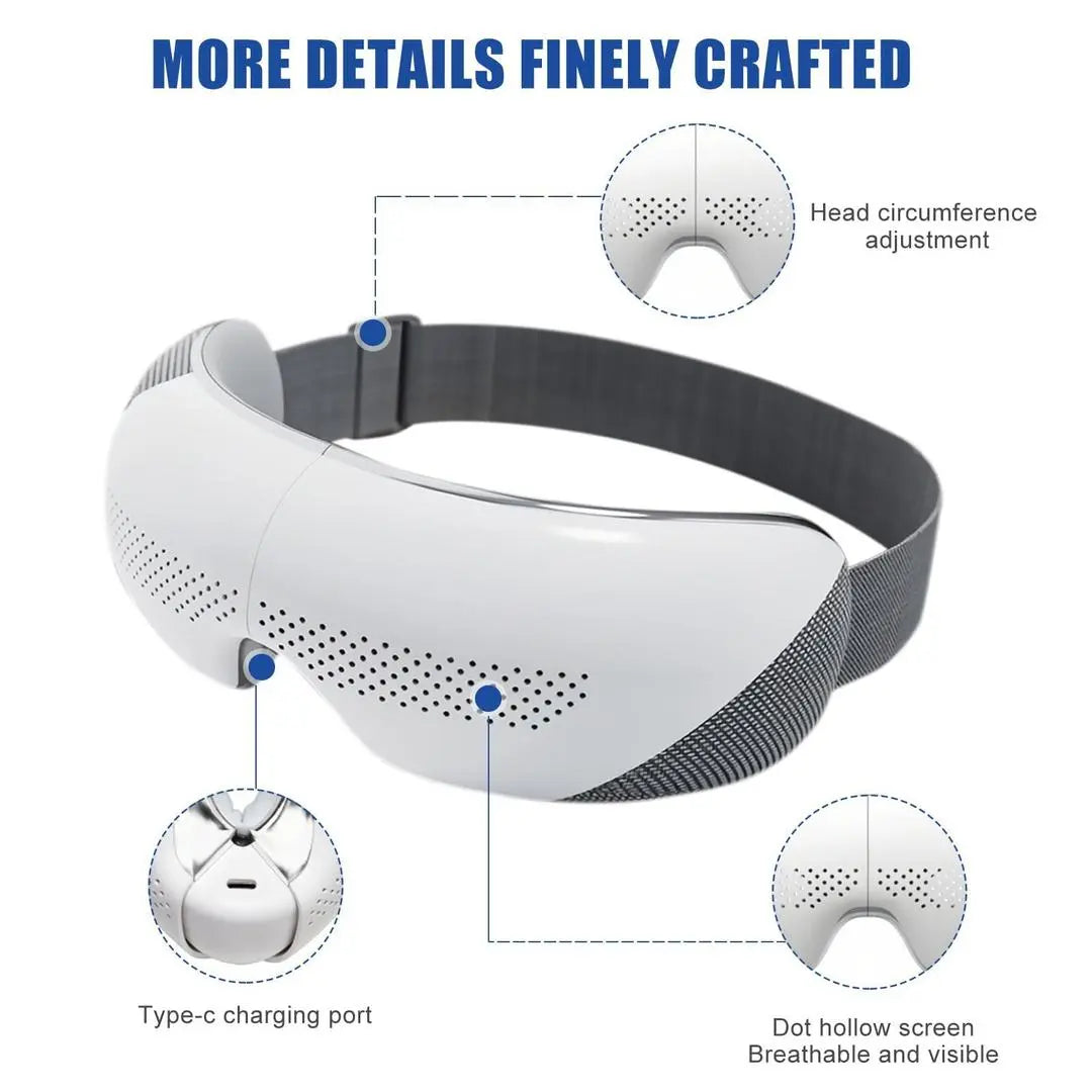 Eye Massager with Heat, Vibration – Relax and Rejuvenate None