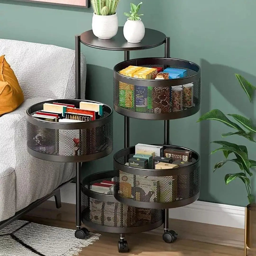 Rotating Kitchen Storage Rack None