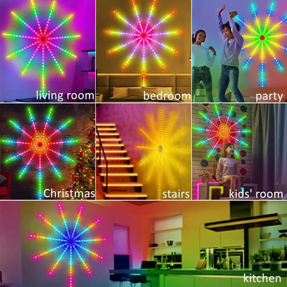 Smart Firework LED Lights - Bedroom, Party, Bar, and Playroom Decor None