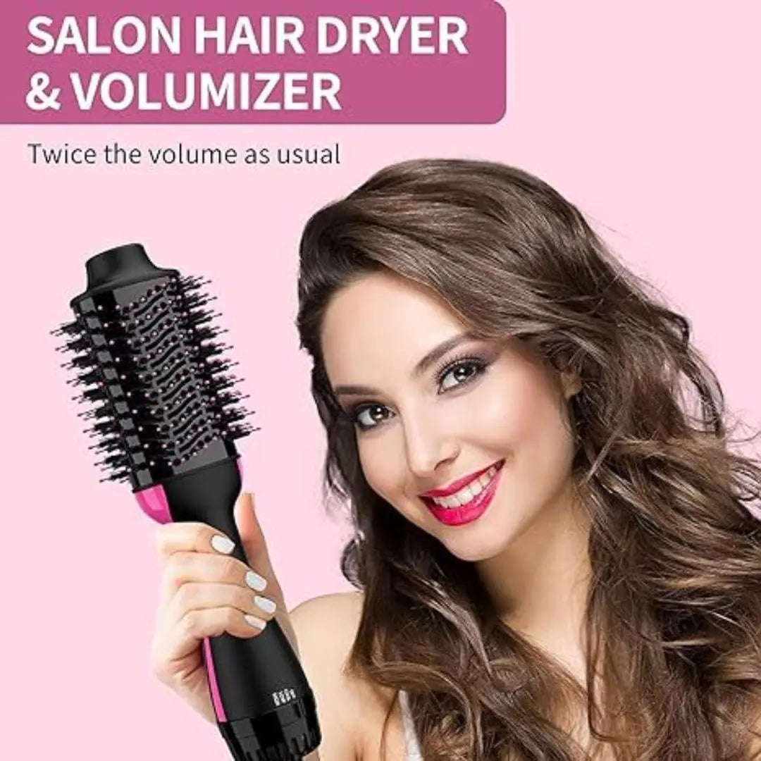 One Step Hair Dryer and Volumizer Round Hot Air Brush None