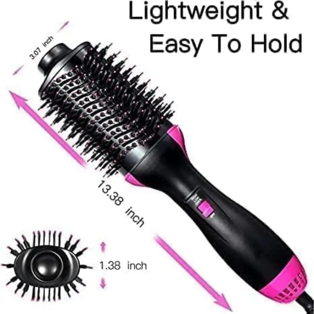 One Step Hair Dryer and Volumizer Round Hot Air Brush None