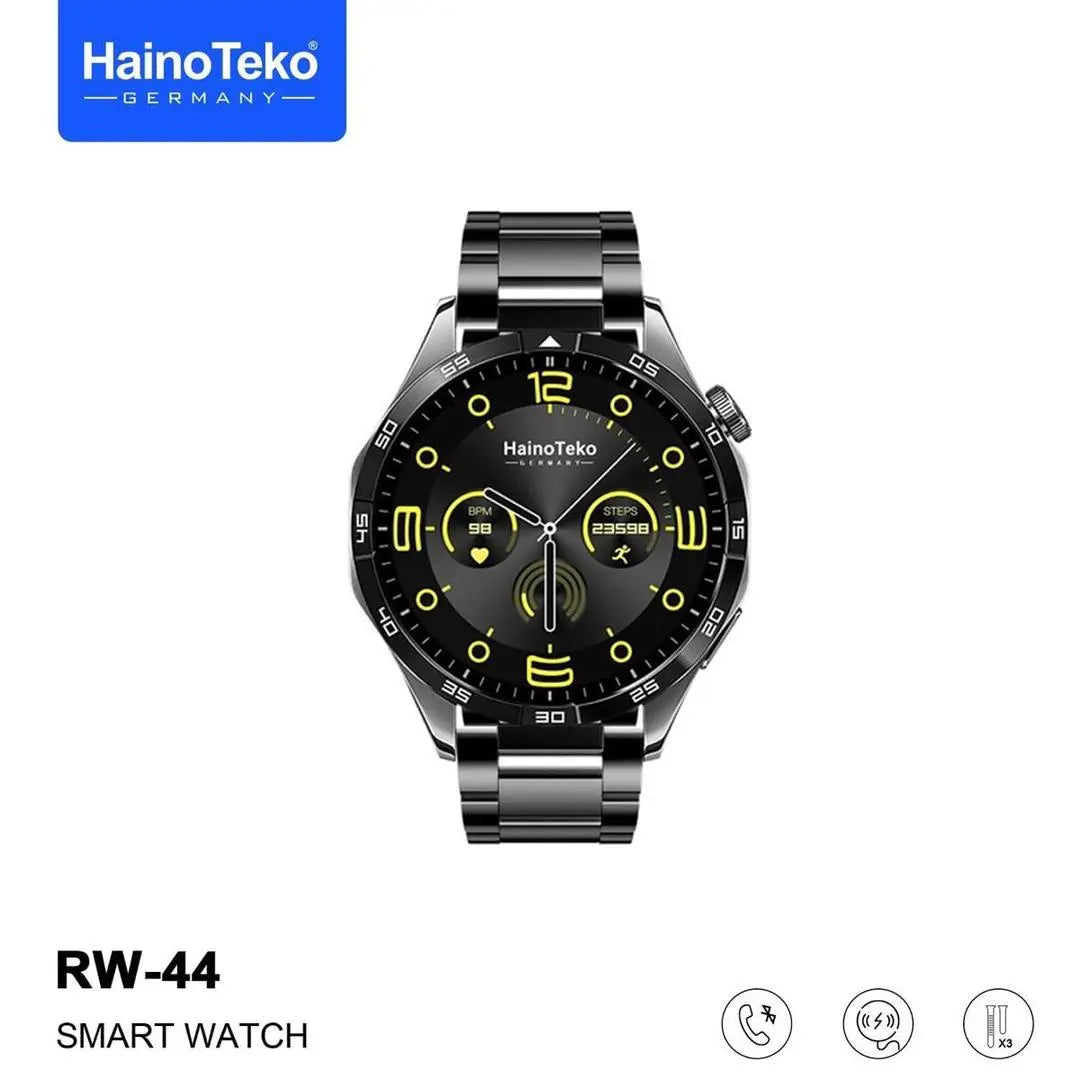 Haino Teko Germany RW44 Smartwatch with 3 Pair Straps – For Gents - Genmarty