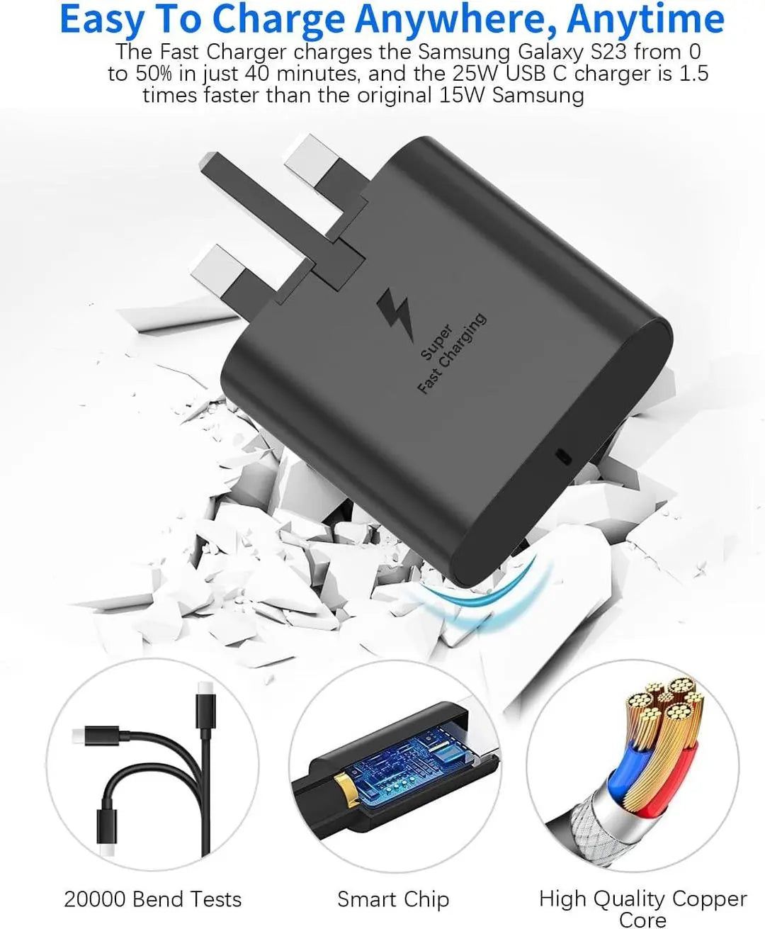 45W Super Fast Charger for Samsung None