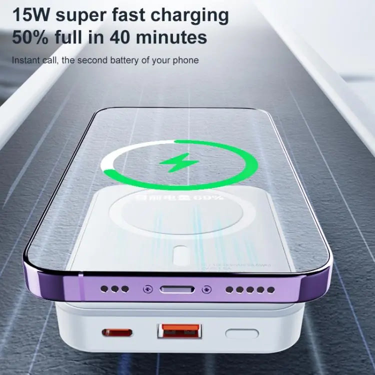 MagSafe Magnetic 10000mAh Wireless Fast Charging Power Bank None